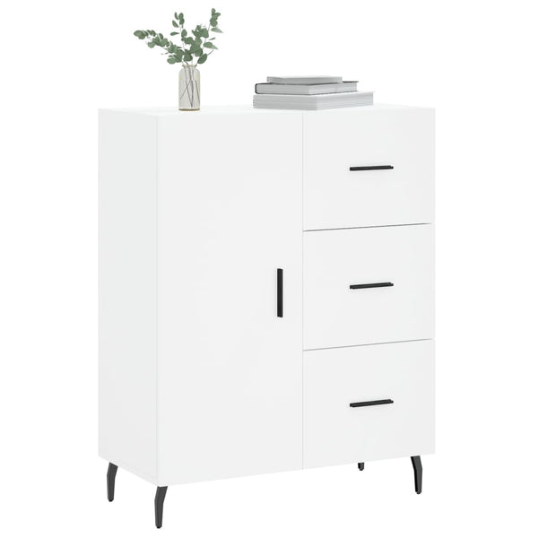 Weißes Sideboard Miloslava 69,5x34x90cm (Holz)