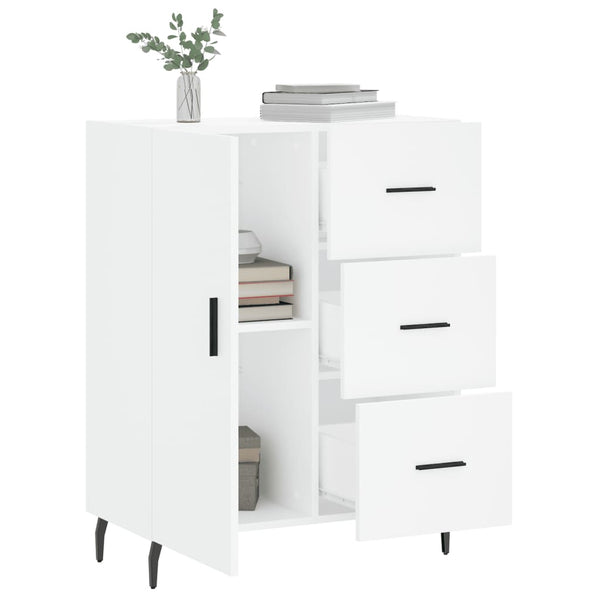 Weißes Sideboard Miloslava 69,5x34x90cm (Holz)
