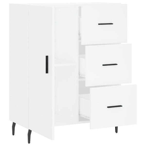 Weißes Sideboard Miloslava 69,5x34x90cm (Holz)