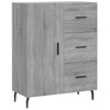 Graues Sideboard Miloslava 69,5x34x90cm (Holz)