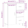 Graues Sideboard Miloslava 69,5x34x90cm (Holz)
