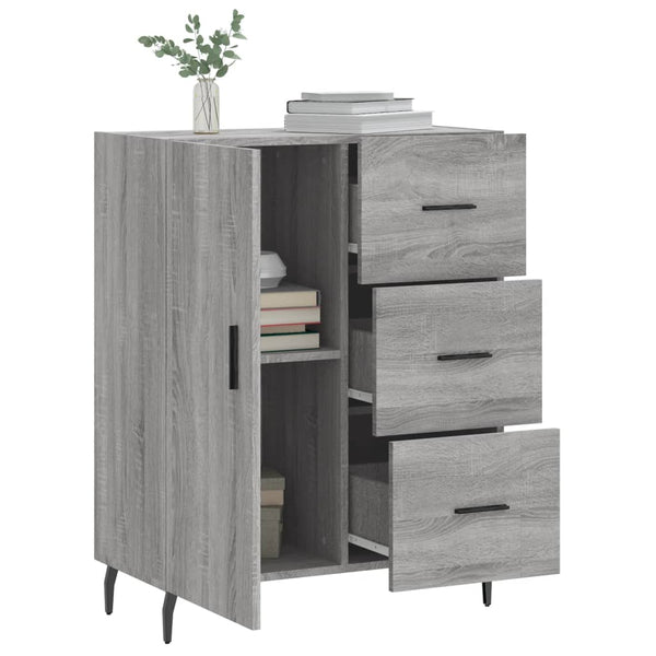 Graues Sideboard Miloslava 69,5x34x90cm (Holz)