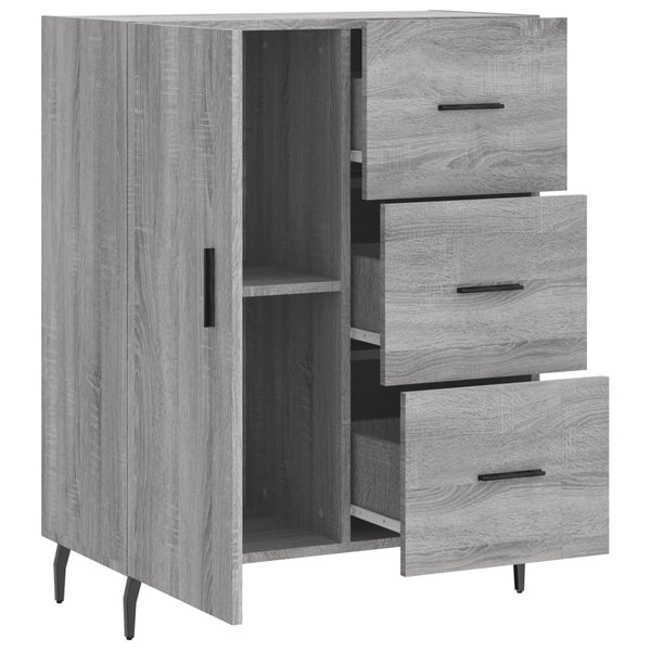 Graues Sideboard Miloslava 69,5x34x90cm (Holz)