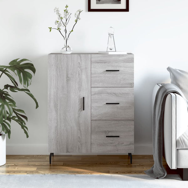 Graues Sideboard Miloslava 69,5x34x90cm (Holz)