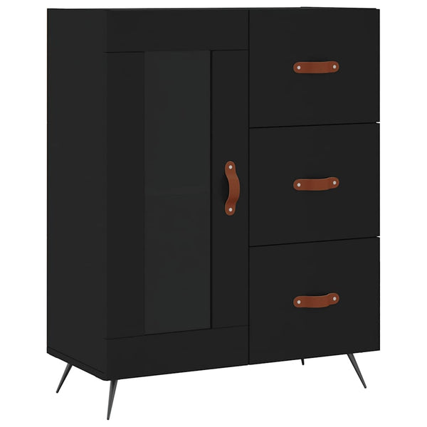 Schwarze Kommode Luci 69,5x34x90cm (Holz)