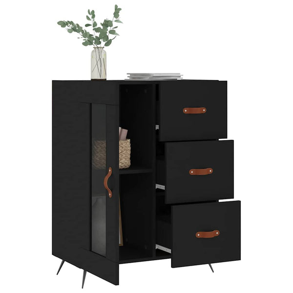 Schwarze Kommode Luci 69,5x34x90cm (Holz)