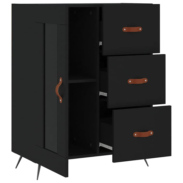 Schwarze Kommode Luci 69,5x34x90cm (Holz)