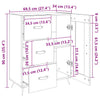Graues Sideboard Luci 69,5x34x90cm (Holz)