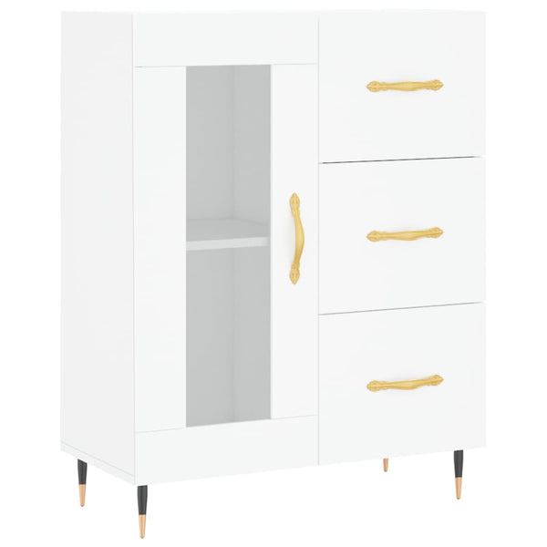 Weißes Sideboard Tachisor 69,5x34x90cm (Holz)