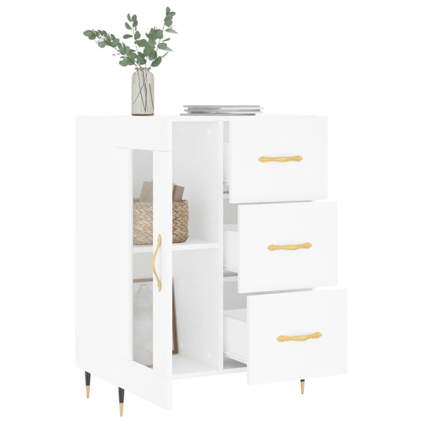 Weißes Sideboard Tachisor 69,5x34x90cm (Holz)