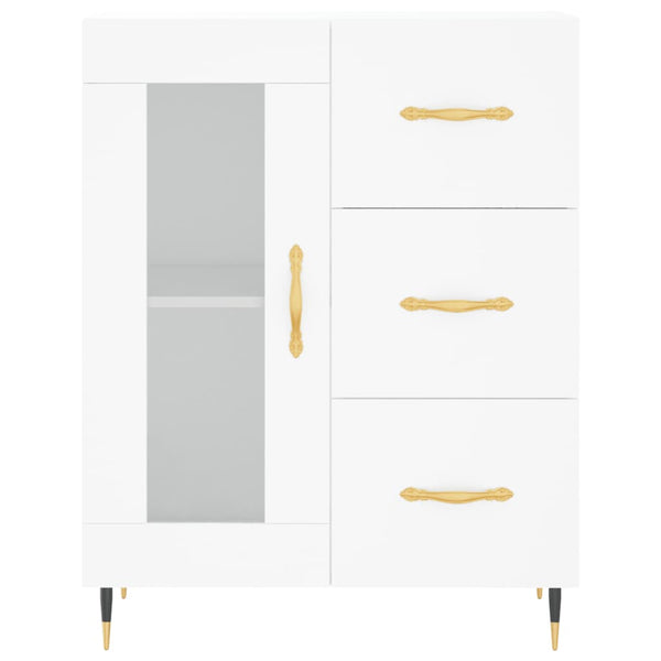 Weißes Sideboard Tachisor 69,5x34x90cm (Holz)