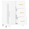 Weißes Sideboard Tachisor 69,5x34x90cm (Holz)