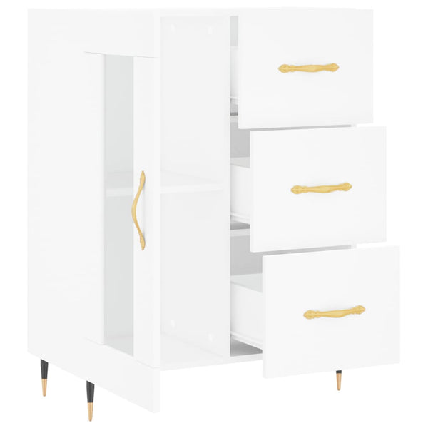 Weißes Sideboard Tachisor 69,5x34x90cm (Holz)