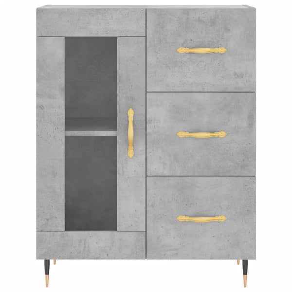 Betongraues Sideboard Tachisor 69,5x34x90cm (Holz)