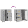 Betongraues Sideboard Tachisor 69,5x34x90cm (Holz)