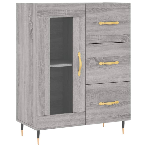 Graues Sideboard Tachisor 69,5x34x90cm (Holz)