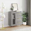 Graues Sideboard Tachisor 69,5x34x90cm (Holz)