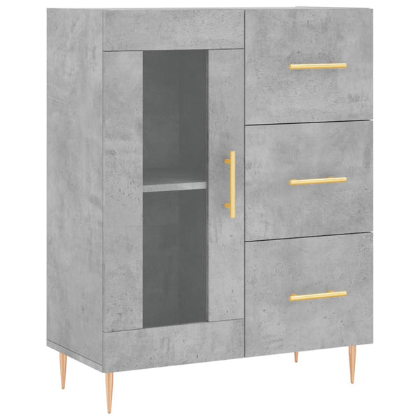 Betongraue Kommode Georgica 69,5x34x90cm (Holz)