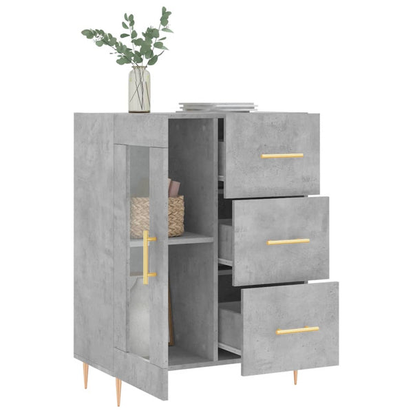Betongraue Kommode Georgica 69,5x34x90cm (Holz)