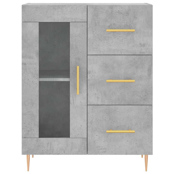 Betongraue Kommode Georgica 69,5x34x90cm (Holz)