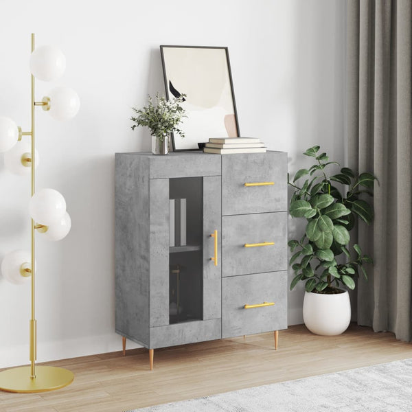 Betongraue Kommode Georgica 69,5x34x90cm (Holz)