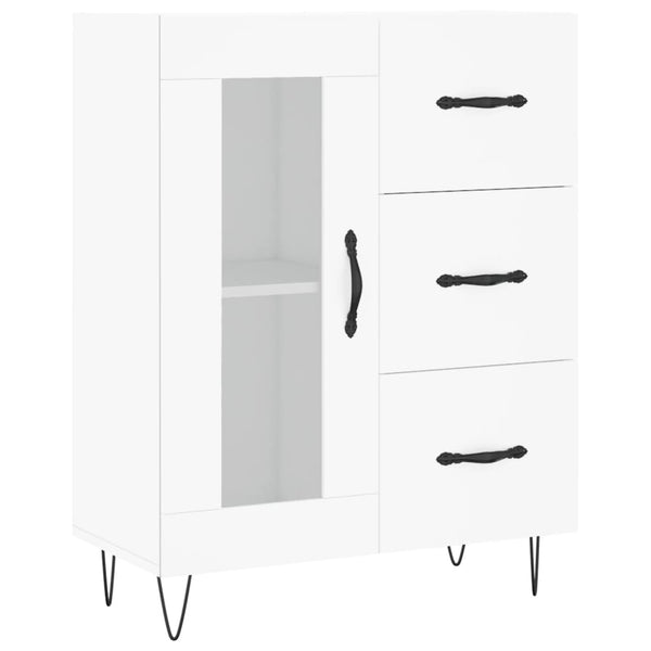 Weißes Sideboard Nastaluta 69,5x34x90cm (Holz)