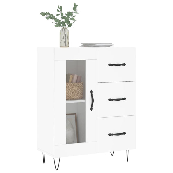 Weißes Sideboard Nastaluta 69,5x34x90cm (Holz)