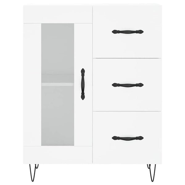 Weißes Sideboard Nastaluta 69,5x34x90cm (Holz)