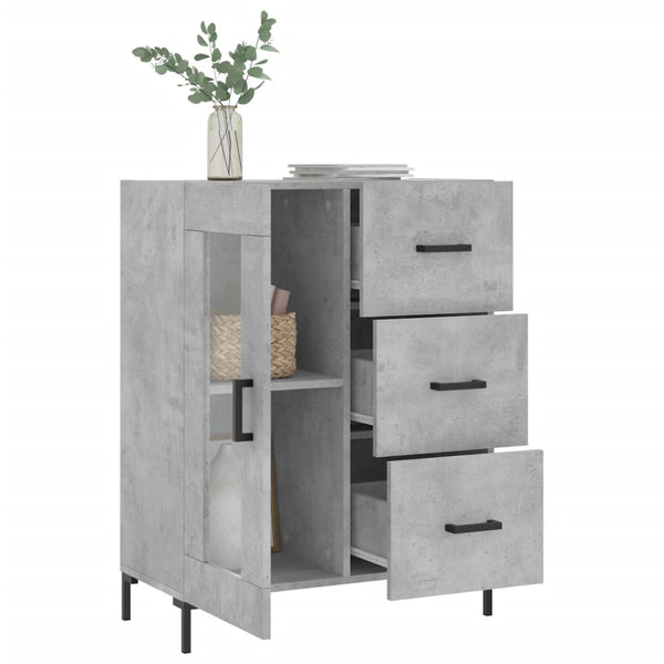 Betongraues Sideboard Emill 69,5x34x90cm (Holz)