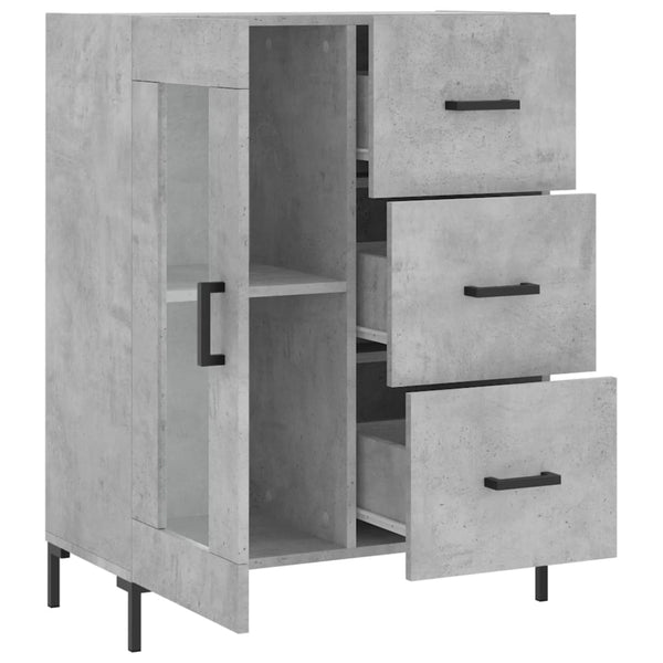 Betongraues Sideboard Emill 69,5x34x90cm (Holz)