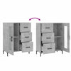 Betongraues Sideboard Emill 69,5x34x90cm (Holz)
