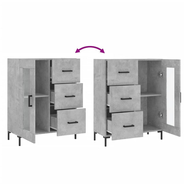 Betongraues Sideboard Emill 69,5x34x90cm (Holz)