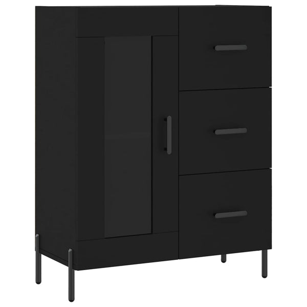 Schwarzes Sideboard Medina 69,5x34x90cm (Holz)