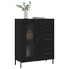 Schwarzes Sideboard Medina 69,5x34x90cm (Holz)
