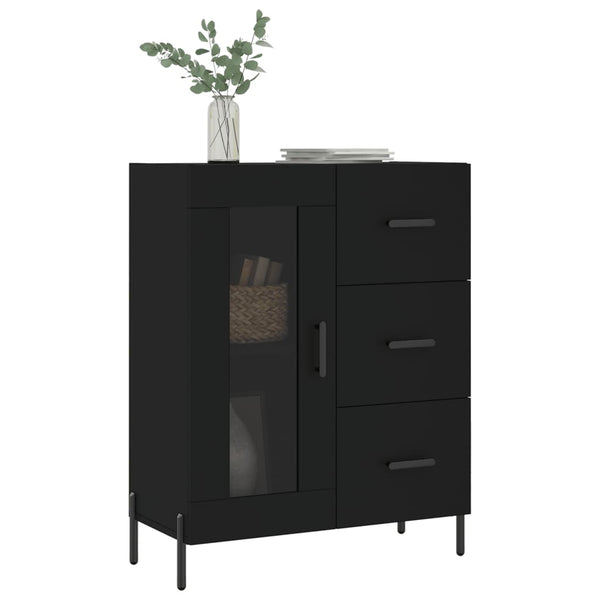 Schwarzes Sideboard Medina 69,5x34x90cm (Holz)