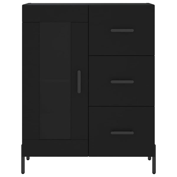 Schwarzes Sideboard Medina 69,5x34x90cm (Holz)