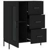 Schwarzes Sideboard Medina 69,5x34x90cm (Holz)