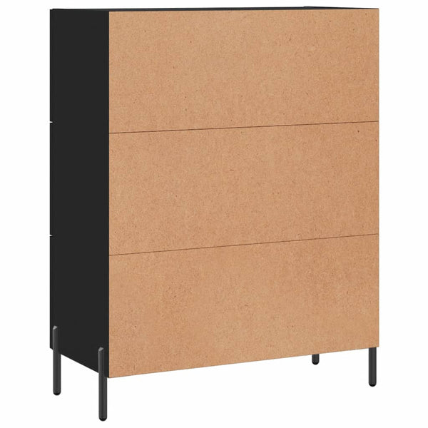 Schwarzes Sideboard Medina 69,5x34x90cm (Holz)