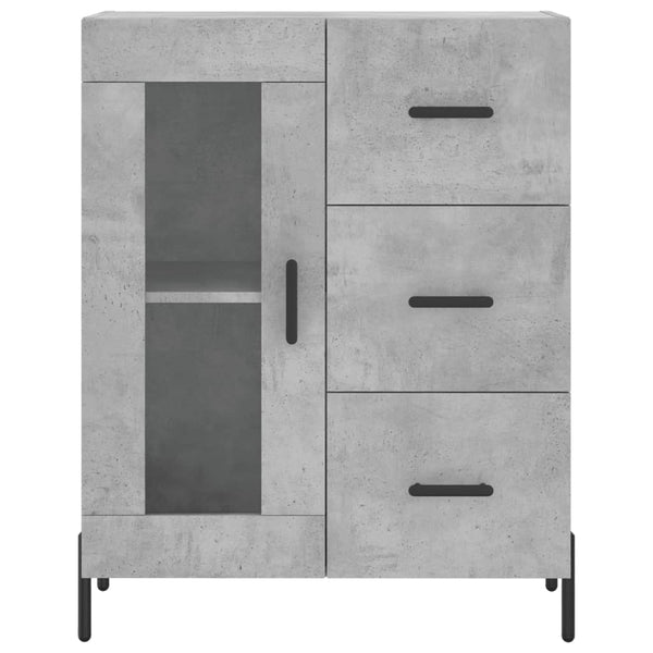 Betongraues Sideboard Medina 69,5x34x90cm (Holz)
