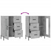 Betongraues Sideboard Medina 69,5x34x90cm (Holz)