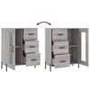 Graues Sideboard Medina 69,5x34x90cm (Holz)