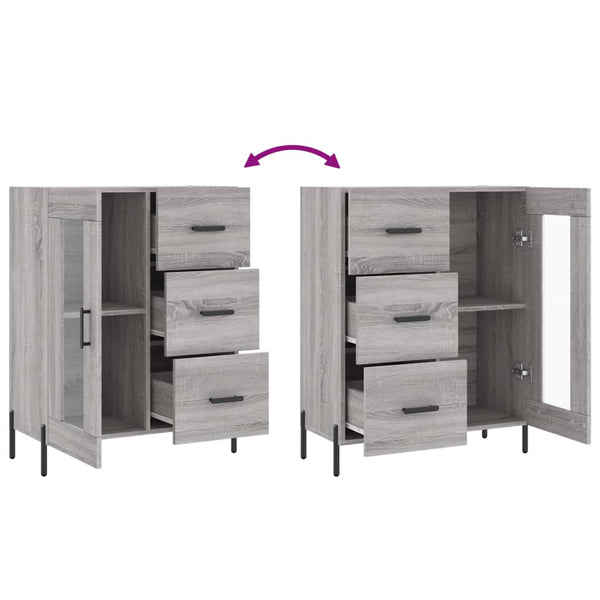 Graues Sideboard Medina 69,5x34x90cm (Holz)