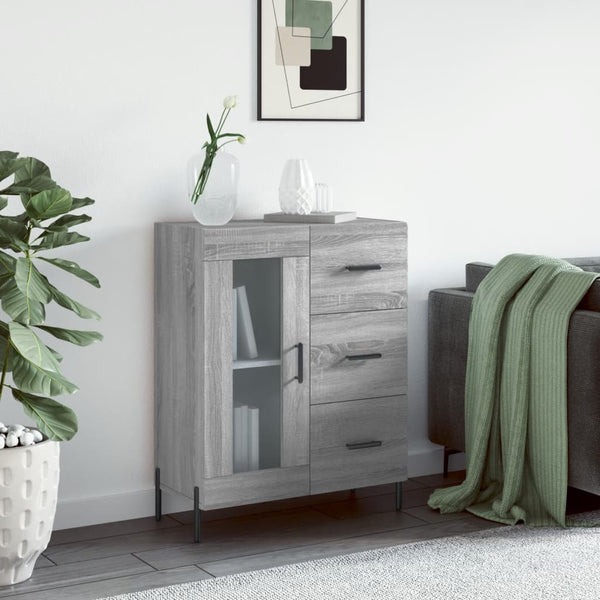 Graues Sideboard Medina 69,5x34x90cm (Holz)