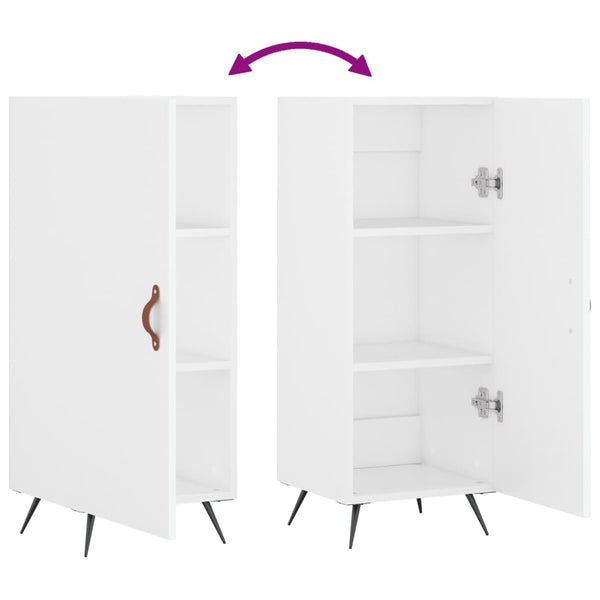 Weißes Sideboard Prohan 34,5x34x90cm (Holz)