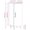Schwarzes Sideboard Egido 34,5x34x90cm (Holz)