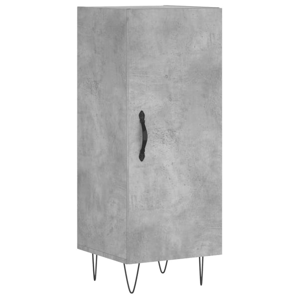 Sideboard Egido aus betongrauem Holz, 34,5x34x90cm