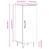 Sideboard Egido aus betongrauem Holz, 34,5x34x90cm