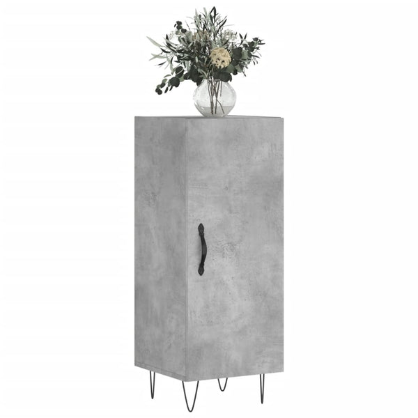Sideboard Egido aus betongrauem Holz, 34,5x34x90cm