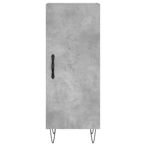Sideboard Egido aus betongrauem Holz, 34,5x34x90cm