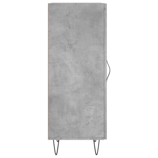 Sideboard Egido aus betongrauem Holz, 34,5x34x90cm